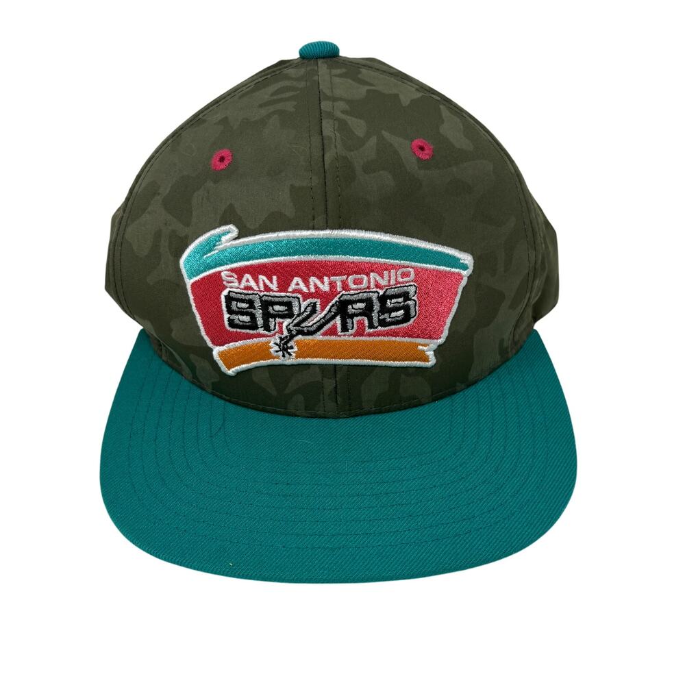 Mitchell & Ness San Antonio Spurs Camo Snapback Cap Hat Casual Retro Adjustable